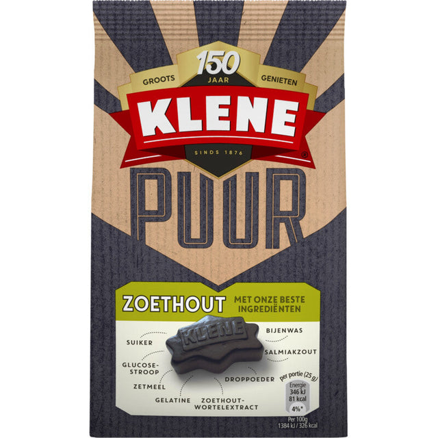 Klene Dark zoethout Liquorice 180g