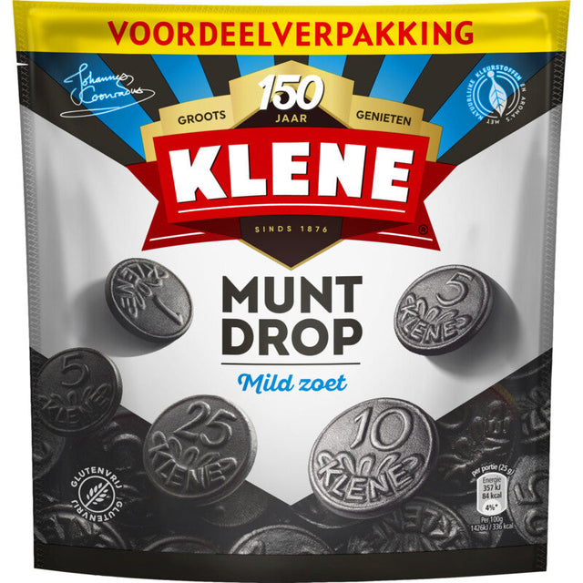 Klene Muntdrop mild Sweet Value Pack Liquorice 350g