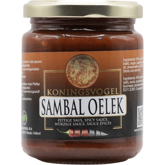 Koningsvogel Sambal oelek Table sauce 270g