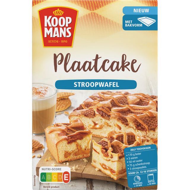 Koopmans Plaatcake stroopwafel Biscuits 450g