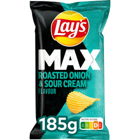 Lay's Max roasted onion & sour cream Potato chips 185g
