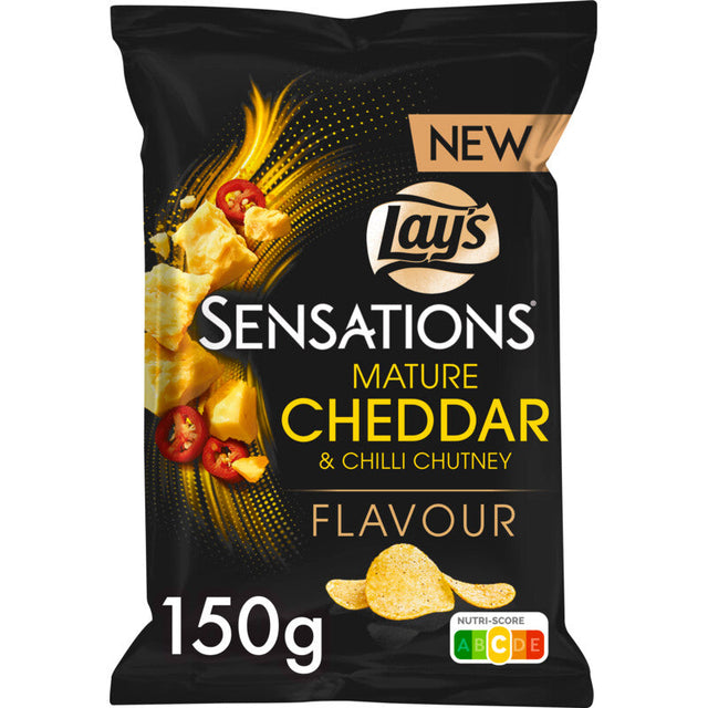 Lay's Sensations mature cheddar & chilli Potato chips 150g
