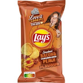 Lay's Smoked bacon & caramelised peach flavour Potato chips 185g