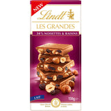 Lindt Les grandes 34% noisettes & raisins Chocolates 150g