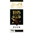 Lindt Excellence 100% Dark Chocolate 50g