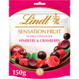 Lindt Sensation fruit himbeere & cranberry Chocolate 150g