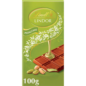 Lindt Lindor Bar Milk Chocolate Pistachio 100g