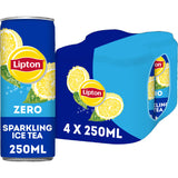 Lipton Ice tea sparkling zero sugar 4 × 250ml