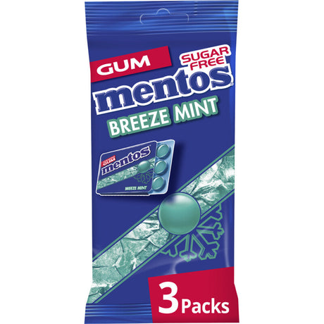 Mentos Gum Breeze mint 3-pack 53g