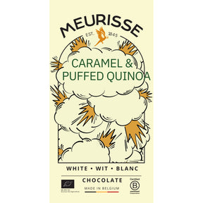 Meurisse White chocolate with quinoa & caramel 100g