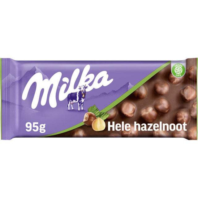 Milka Chocoladereep hele Hazelnut Chocolate 95g