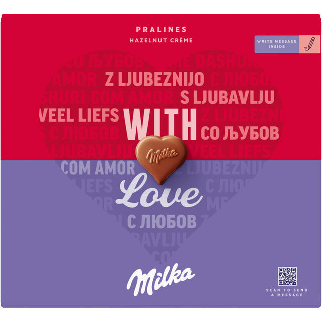 Milka With love pralines hazelnut Cream Chocolate 110g