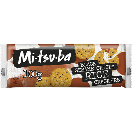 Mitsuba Black sesame thin crackers 100g