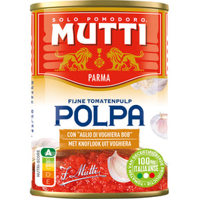 Mutti Polpa Fine Tomato Pulp with Garlic Canned tomatoes 425g