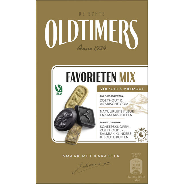 Oldtimers Favorieten mix Liquorice 235g