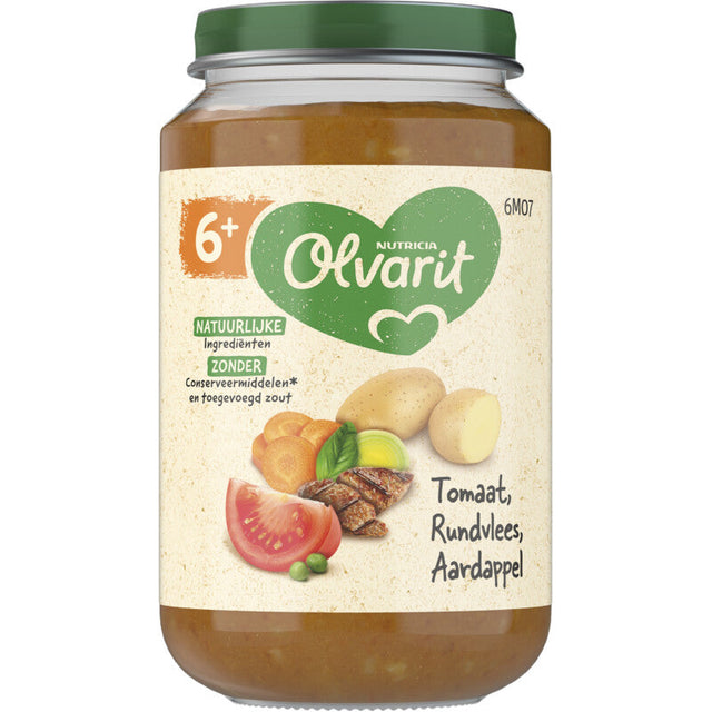Olvarit Tomato Beef Potato 6m+ Baby food 200g