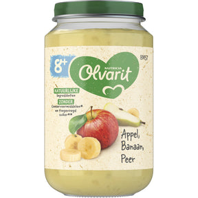 Olvarit Apple Banana Pear 8m+ Baby food 200g