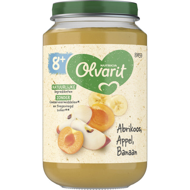 Olvarit Apricot Apple Banana 8m+ Baby food 200g