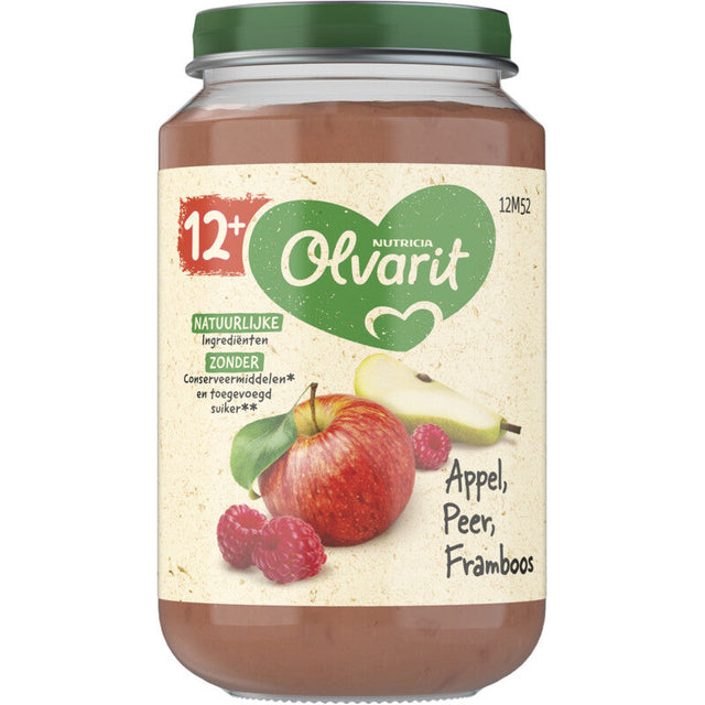 Olvarit Apple Pear Raspberry 12m+ Baby food 200g
