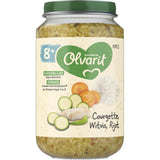 Olvarit Courgette White Fish Rice 8m+ Baby food 200g