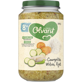 Olvarit Courgette White Fish Rice 8m+ Baby food 200g