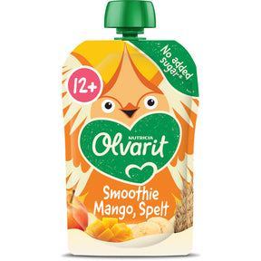 Olvarit Fruit Purée Pouch smoothie mango spelt 12m+ Baby food 100g