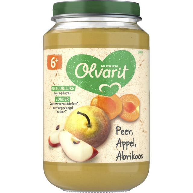 Olvarit Pear Apple Apricot 6m+ Baby food 200g