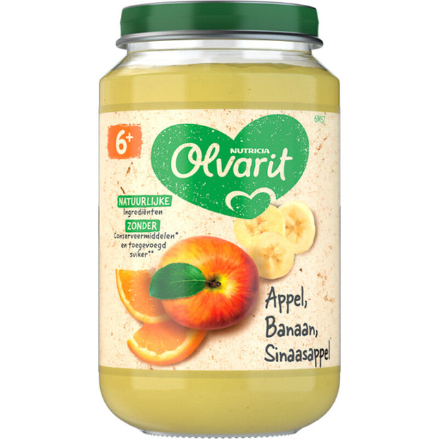 Olvarit Apple Banana Orange 6m+ Baby food 200g