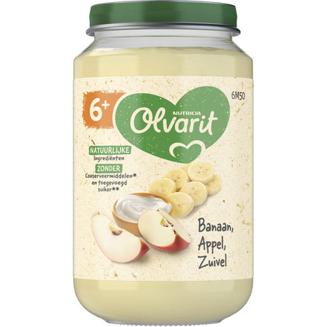 Olvarit Banana Apple Dairy 6m+ Baby food 200g