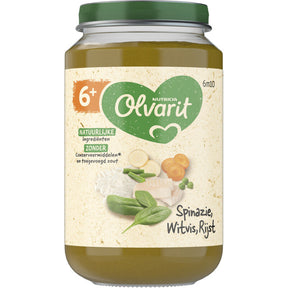 Olvarit Spinach White Fish Rice 6m+ Baby food 200g