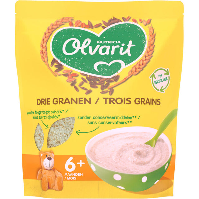 Olvarit Three Grains 6m+ Baby food 200g