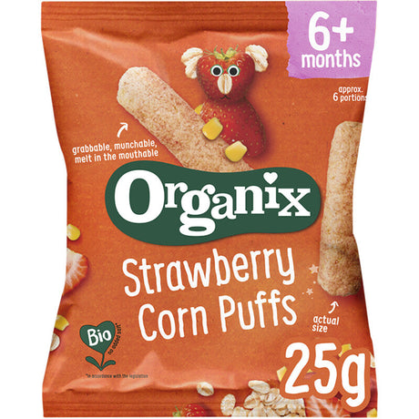 Organix Strawberry corn puffs 6m+ Baby snacks 25g