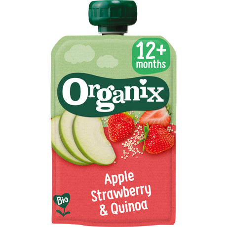 Organix Fruit Purée Pouch Apple Strawberry quinoa 12m+ Baby food 100g