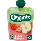Organix Fruit Purée Pouch Apple & Strawberry 4m+ Baby food 90g