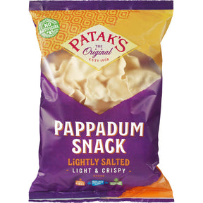 Patak's Pappadum snack lightly salted 70g