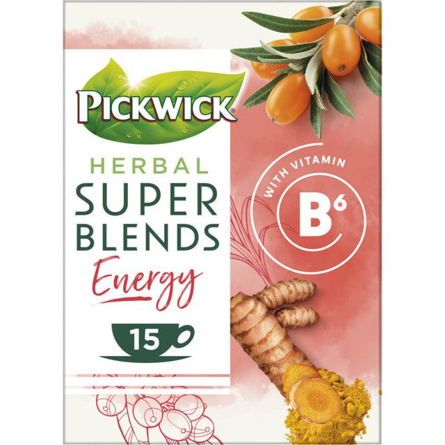 Pickwick Super blends energy Herbal Tea 15-pack 23g