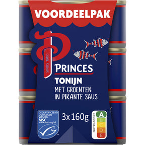 Princes Tuna Chunks Vegetable pikant Value Pack 480g