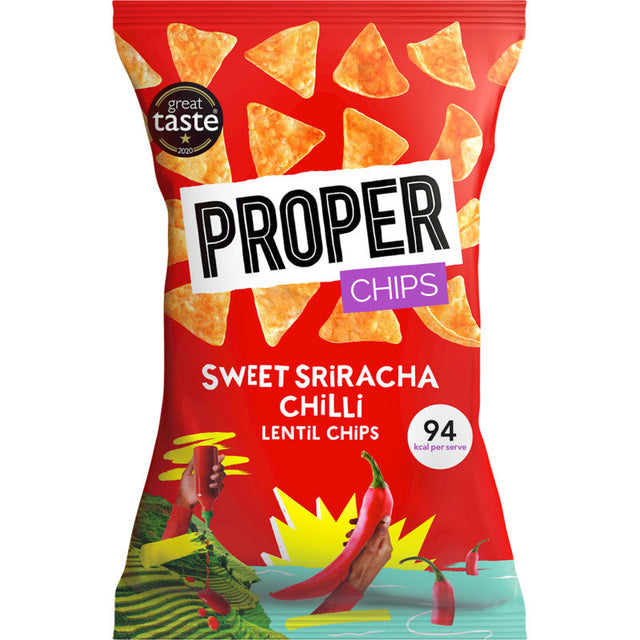 Proper Sweet Sriracha Chilli Lentil Chips 85g