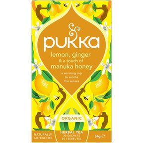 Pukka Lemon ginger manuka honey 20-pack Herbal tea 20g