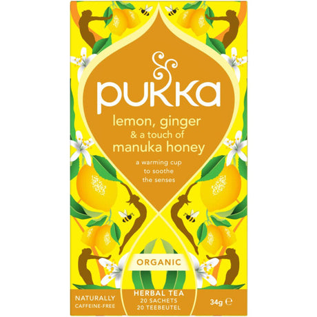 Pukka Lemon ginger manuka honey 20-pack Herbal tea 20g