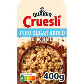 Quaker Cruesli zero sugar added chocolate 400g