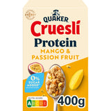 Quaker Cruesli protein mango & passionfruit 400g