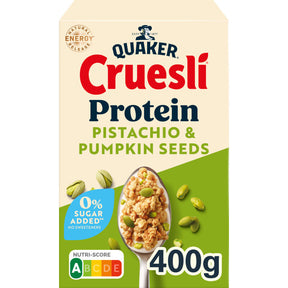 Quaker Cruesli proteine pistachio pumpkin seeds 400g