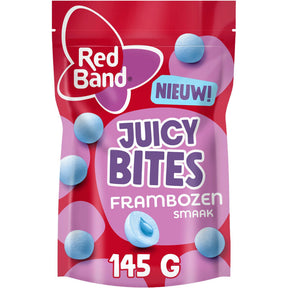 Red Band Juicy bites frambozensmaak 145g