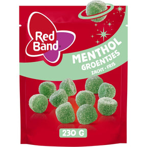 Red Band Menthol groentjes Soft Refreshing Mint sweets 230g