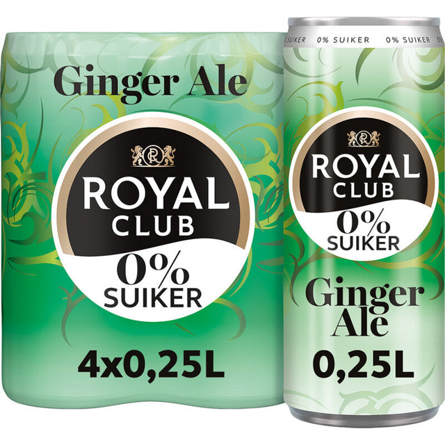 Royal Club Ginger ale 0% Drink mixer 4 × 250ml