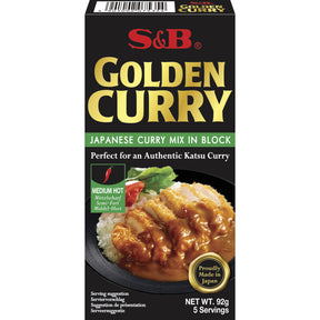S&B Golden curry Japanese mix medium hot 92g