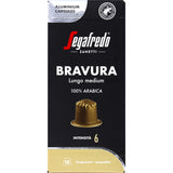 Segafredo Bravura lungo medium 10-capsules 50g