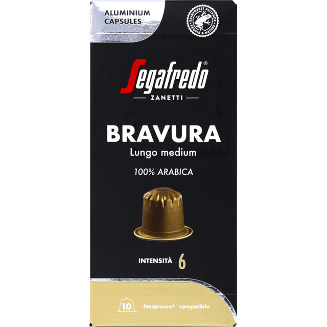 Segafredo Bravura lungo medium 10-capsules 50g
