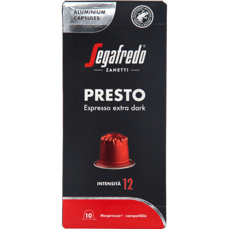 Segafredo Presto espresso extra dark 10 capsules 50g